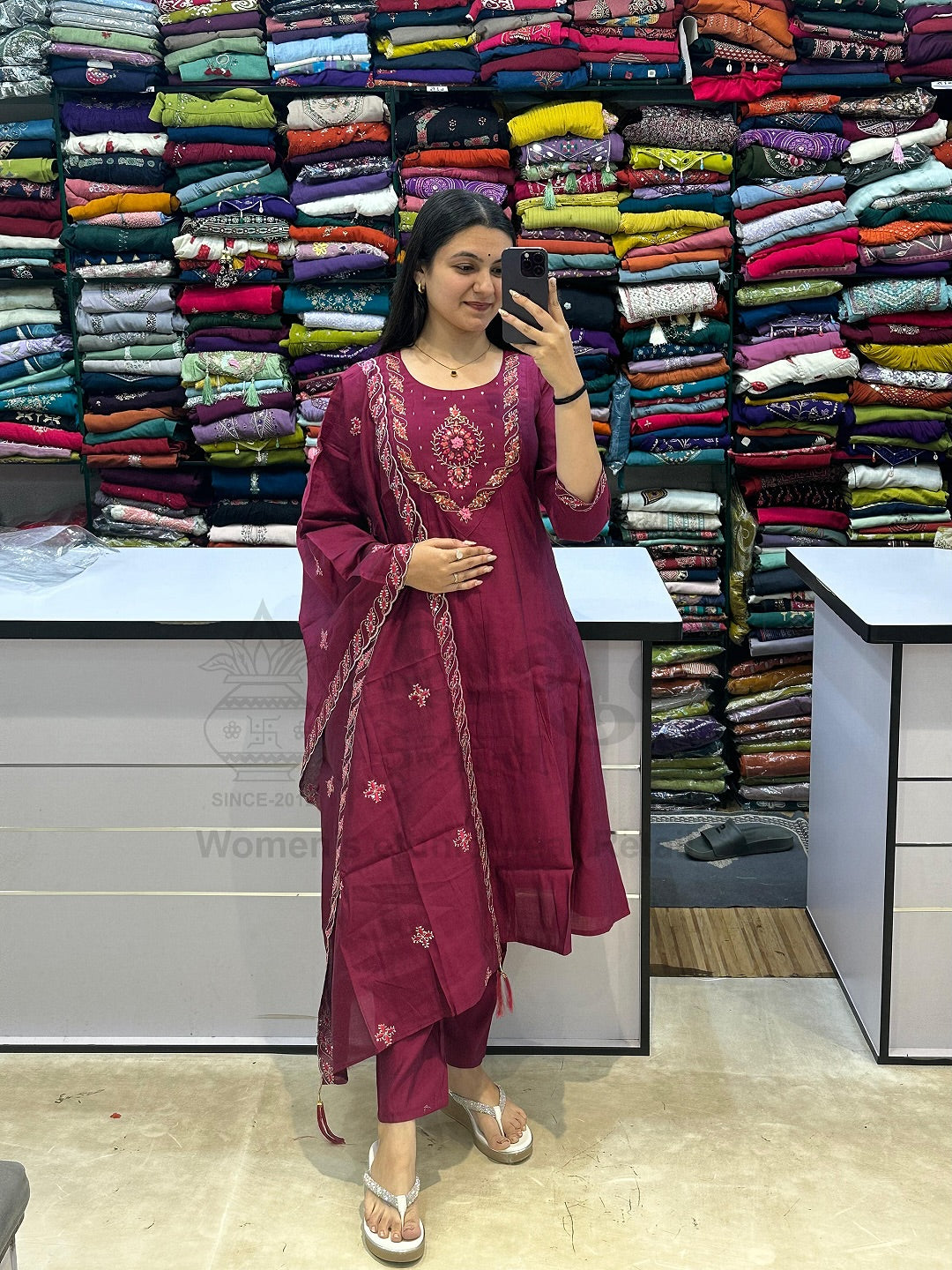 Rani Glow Two-Tone Anarkali