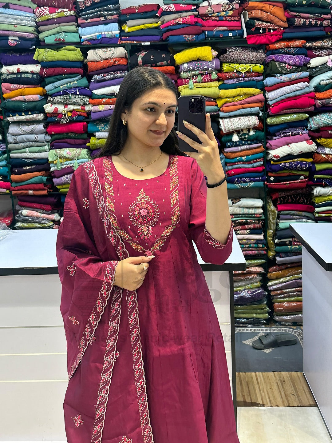 Rani Glow Two-Tone Anarkali