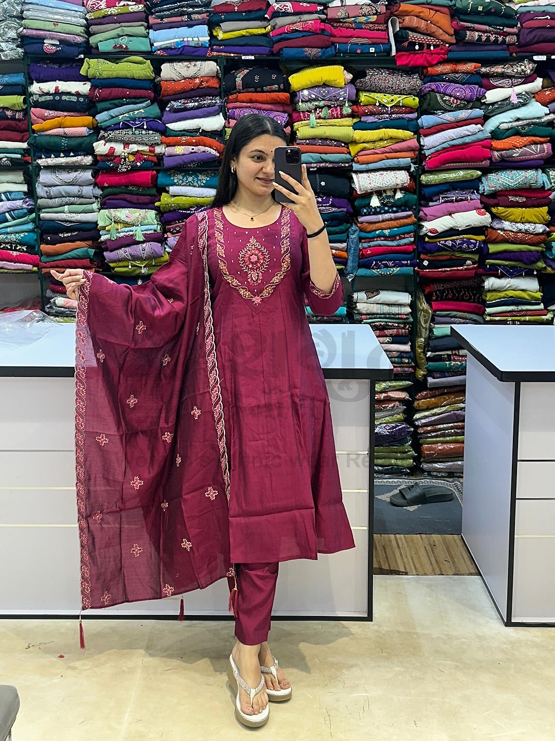 Rani Glow Two-Tone Anarkali