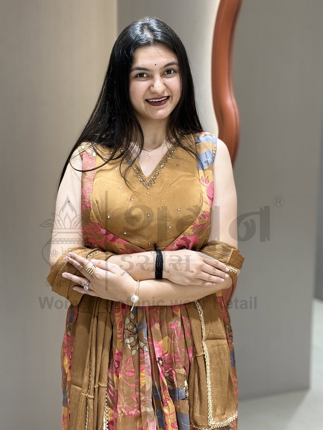 Golden Bloom Kurta Set Shagun Dresses