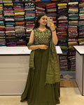 Olive Elegance Gown Shagun Dresses