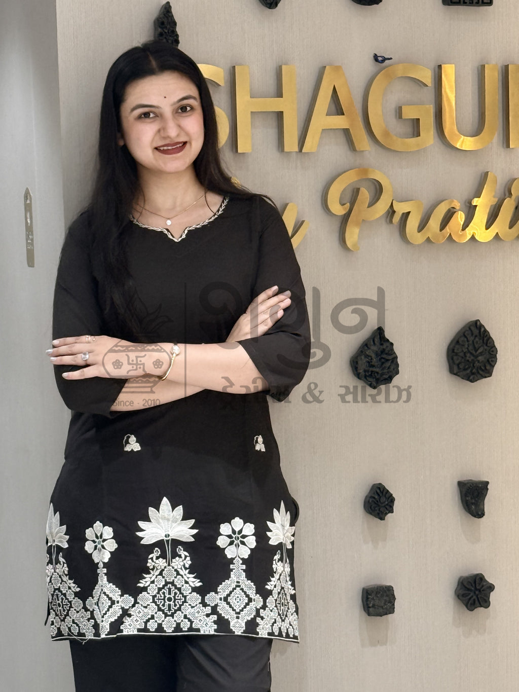 Noir Lotus Kurti Set Shagun Dresses