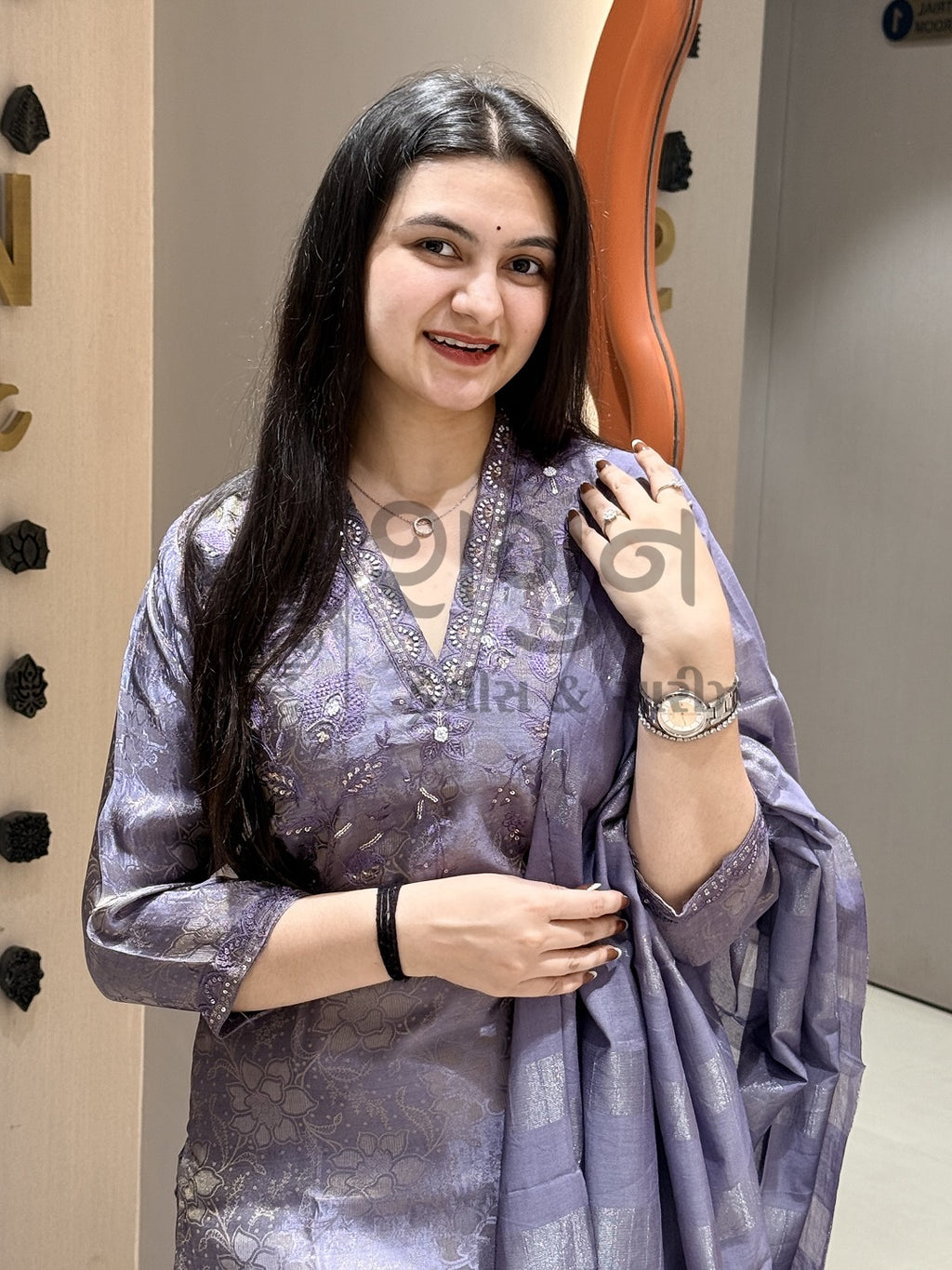 Lavender Shimmer Set Shagun Dresses