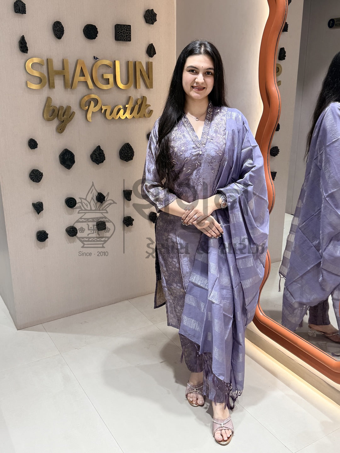Lavender Shimmer Set Shagun Dresses