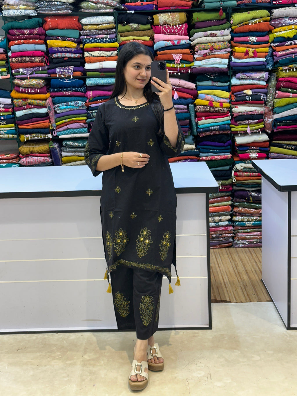 Block Printed & Handwork Cotton Cord Set