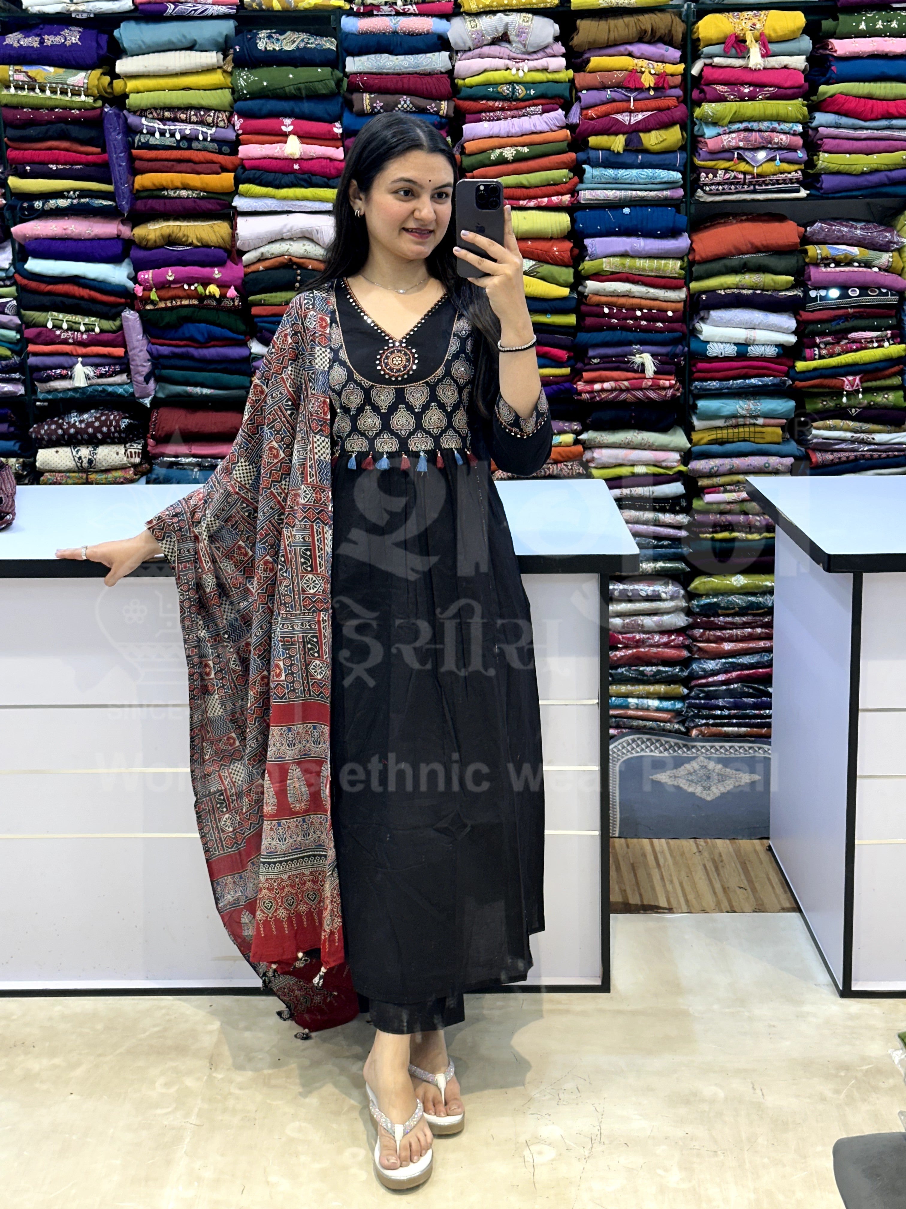 Midnight Ajrakh Heritage Set