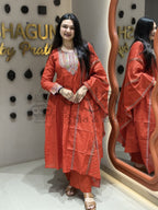 Kutchi Threadwork Anarkali Set Shagun Dresses