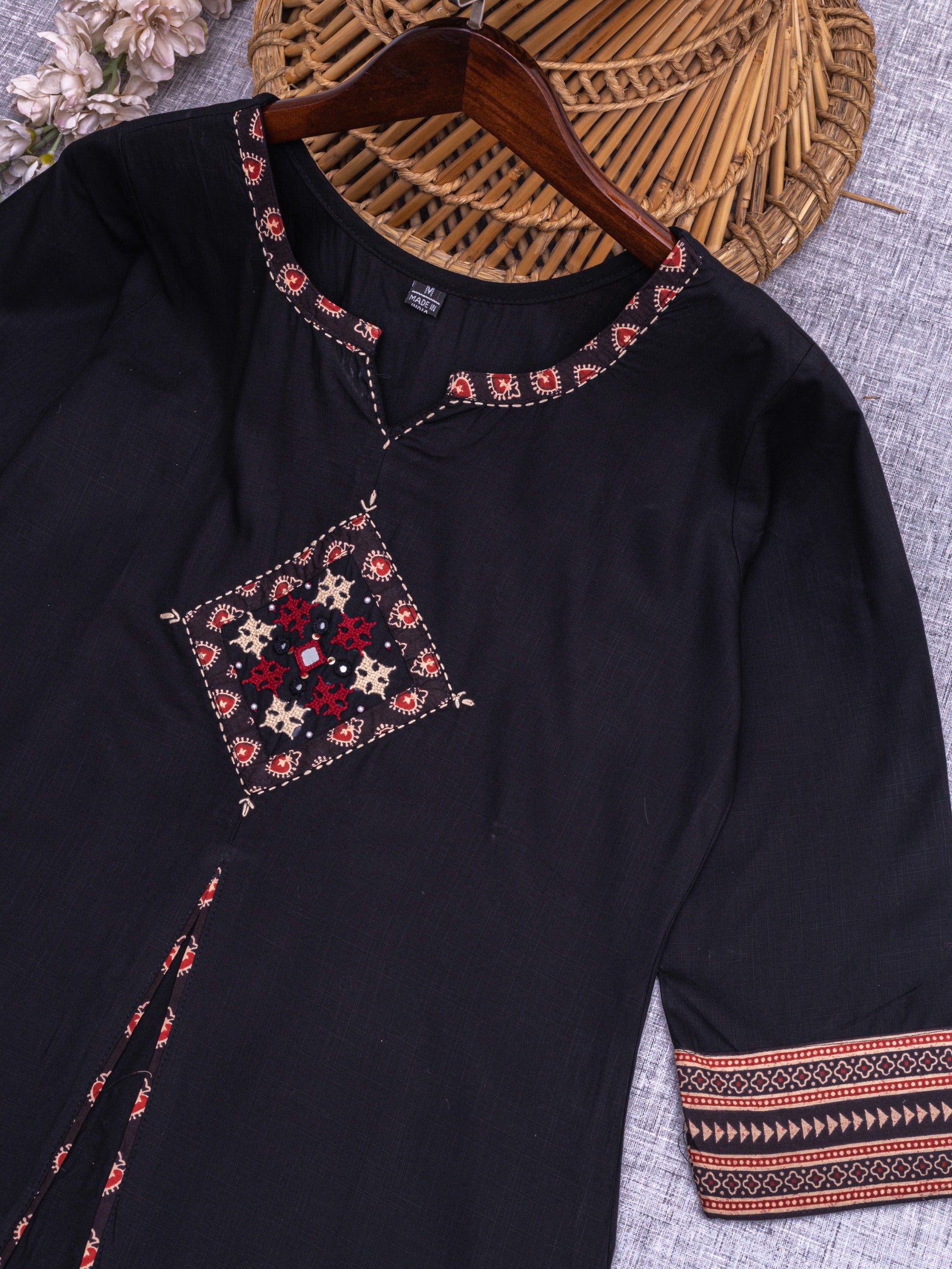 Heritage Motif Panel Kurti Set