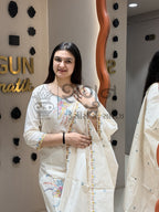 Ivory Blossom Kurti Set Shagun Dresses
