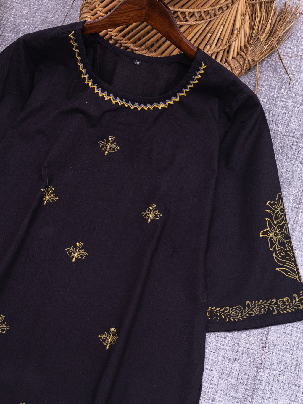 Block Printed & Handwork Cotton Cord Set