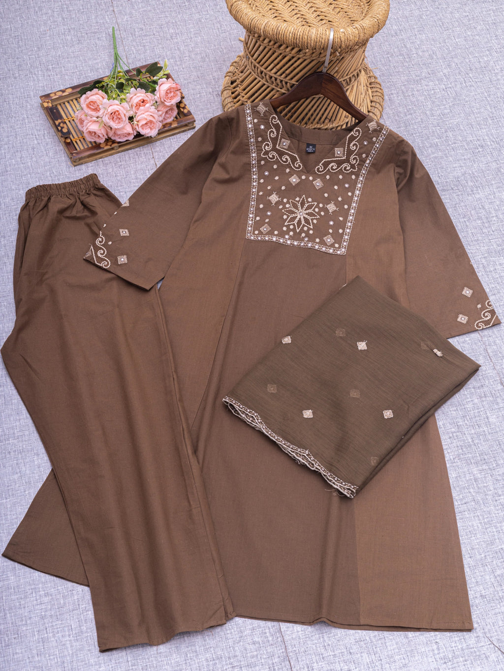 Stitched Bloom Cotton Set